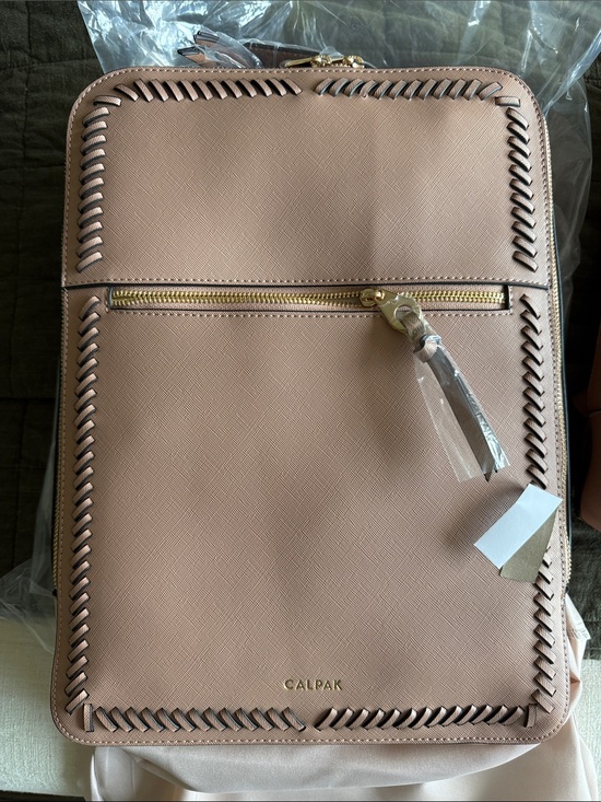 Calpak Handbags - Calpak Taupe Blush Backpack with Gold Hardware